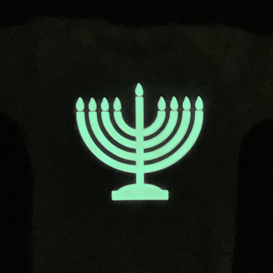 Baby Long Sleeve Hanukkah GLOW IN THE DARK Onesies Crew Neck – PolyCotton blend