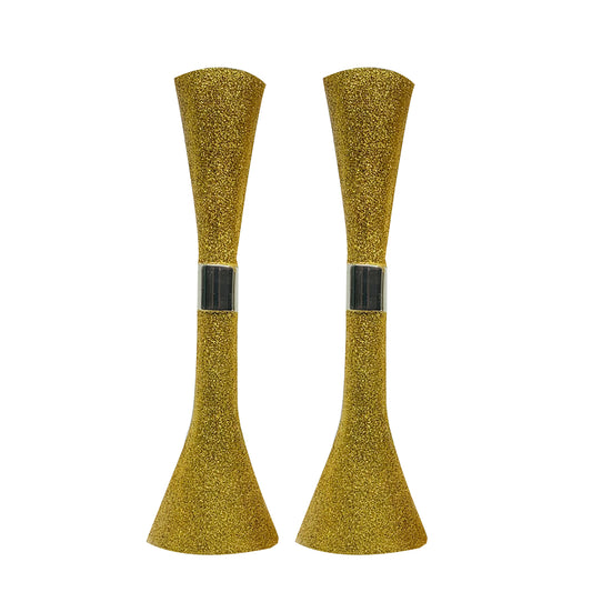 Aluminum Golden Candlesticks 9"