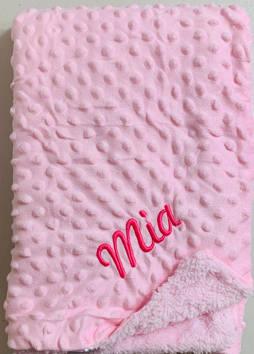 Soft baby blanket. Personalize available