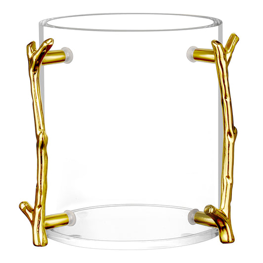 Lucite Wash Cup With Gold Branch Handle