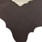 Gorgeous luxurious leather like Challah Cover - laser cut, wavy edges for shabbat 17 x 21"
