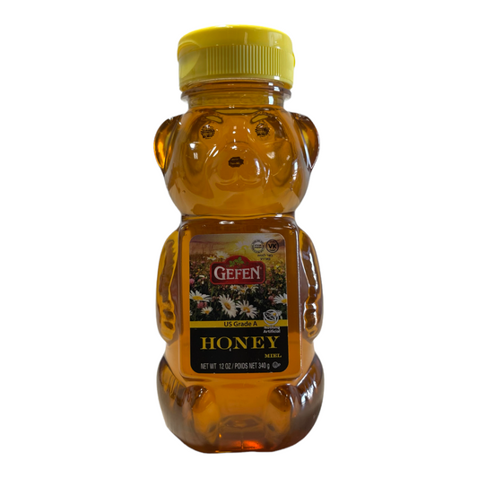 Gefen Honey bear 12oz for Rosh Hashanah apple and honey