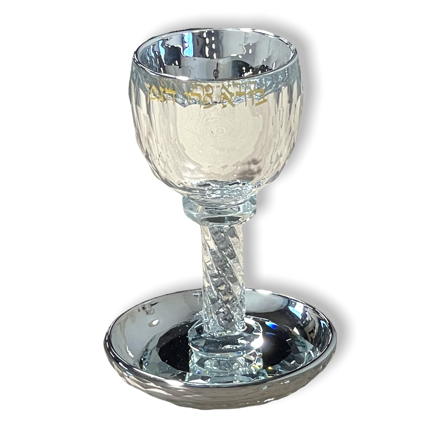 Crystal Kiddush Cup 16 Cm With Stones