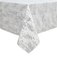 Velvet Tablecloth White Silver Mosaic Print EXTRA WIDE