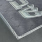 Luxurious leather like Challah Cover - grey with beautiful silver embroidered frame for shabbat shabbat decor