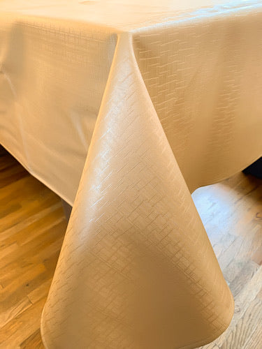 Gold Waterproof stain resistant stain proof magic tablecloth. Pu leather/pvc faux leather.