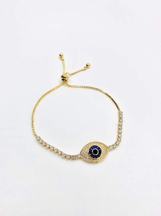 Jewelry Adjustable Hamsa Evil Eye Pave CZ Cubic Zirconia Wedding Bridal Bracelets for Women