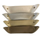 Faux leather folding matzah tray 9.5 x 9.5” White