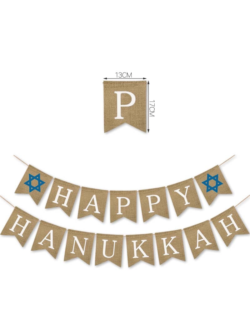 Burlap Hanukkah Banner