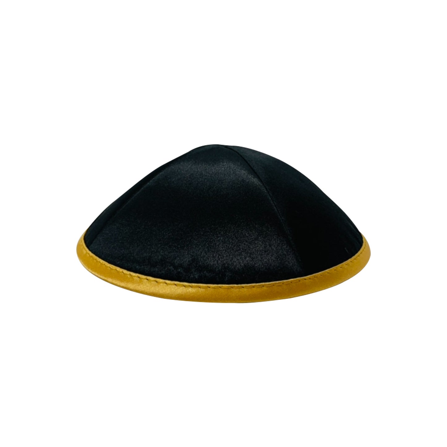 Elegant Satin Yarmulka (Kippah) Golden Trim