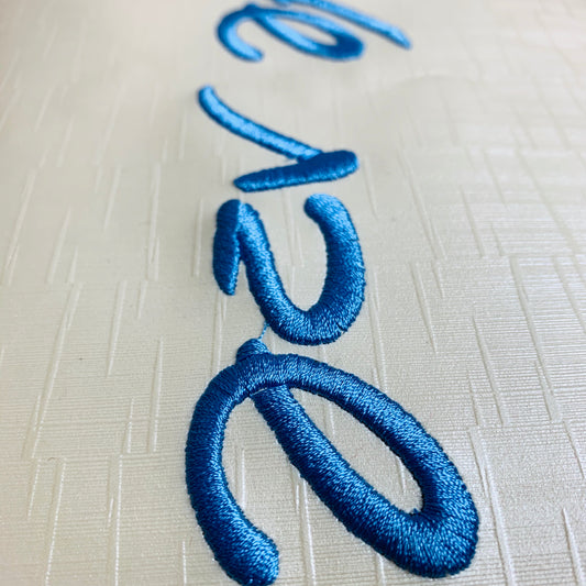Embroidered Pearl white Vinyl Challah Cover For Shabbos And Holidays