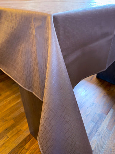 Taupe Waterproof stain resistant stain proof magic tablecloth. Pu leather/pvc faux leather.