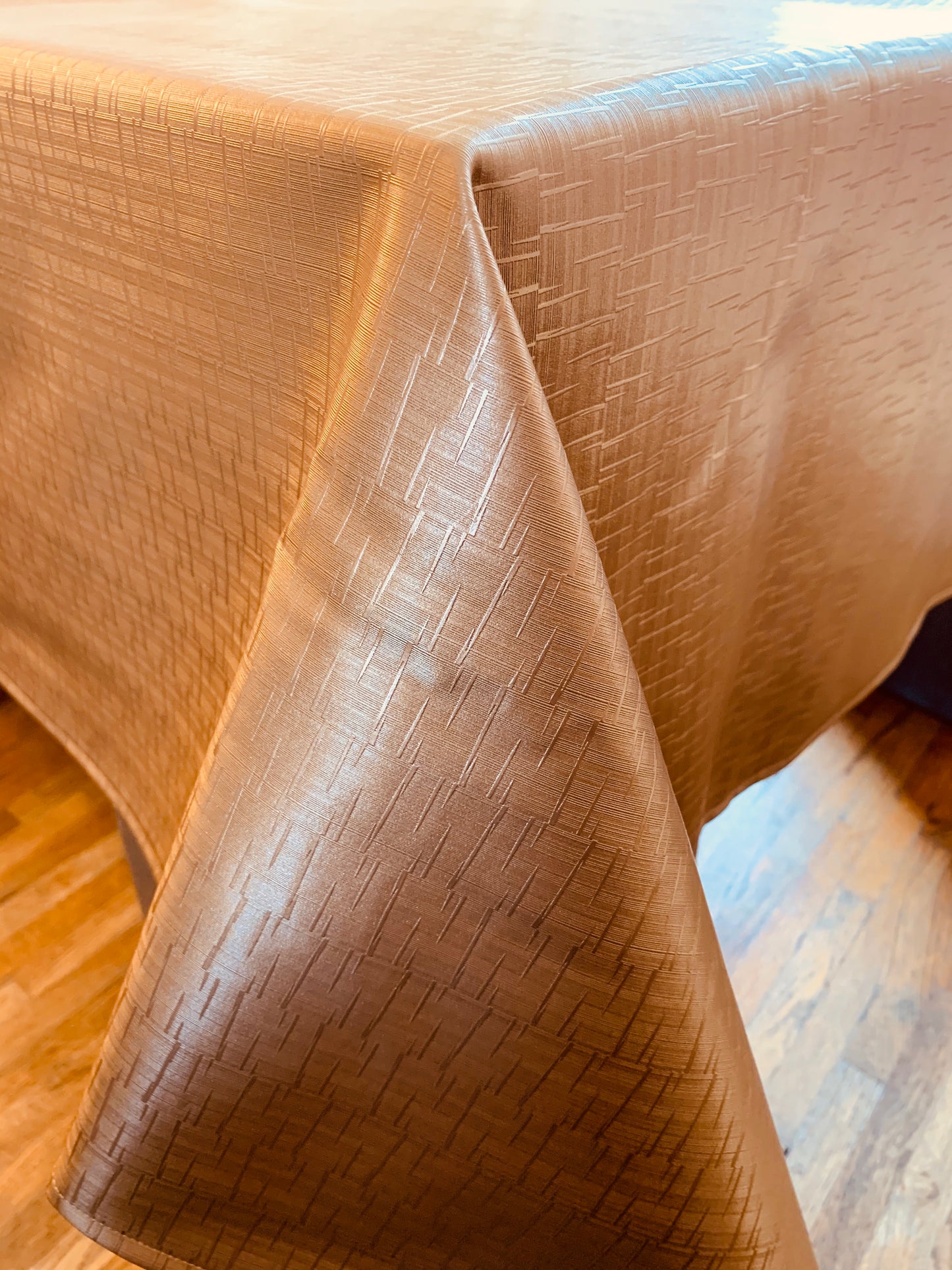 Bronze Waterproof stain resistant stain proof magic tablecloth. Pu leather/pvc faux leather.