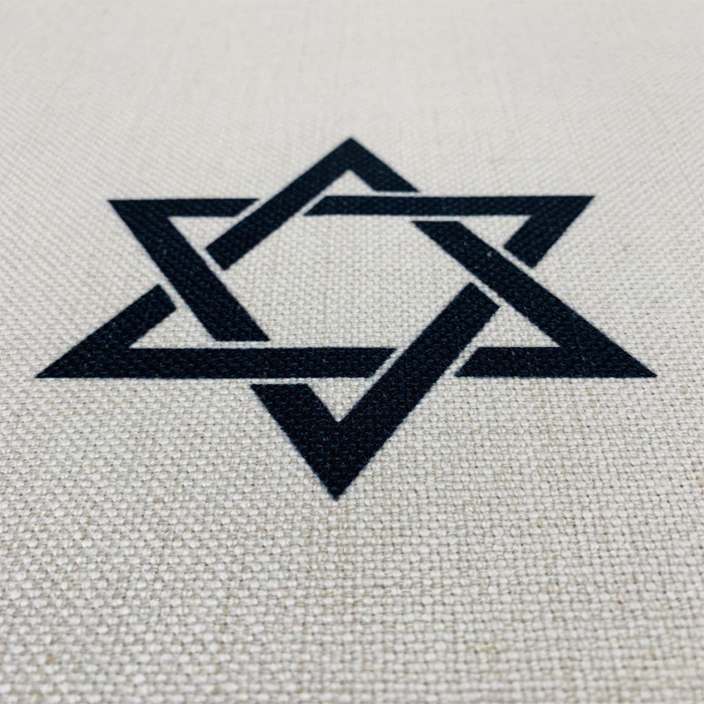 Black Shabbat Shalom Tablecloth