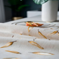 Gold leaves embroidered on beautiful soft waterproof linen.  + 2 Matching pillowcases.